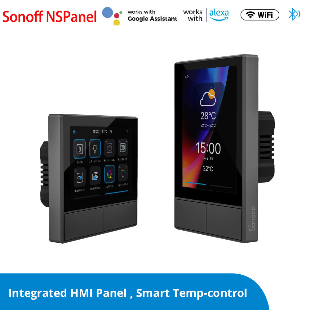 Smart Central Thermostat Panel – SONOFF NSPanel HMI Controller with App & Voice Control