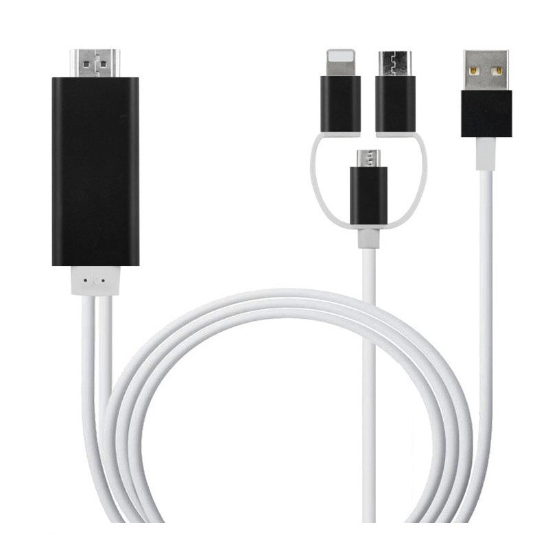Type-C to HDMI 3-in-1 Mobile Phone Projection Cable