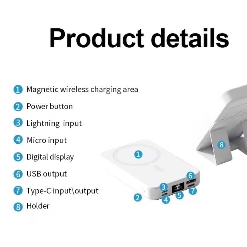 Power Bank Magnetic Portable Wireless Fast Charger (10000mAh)