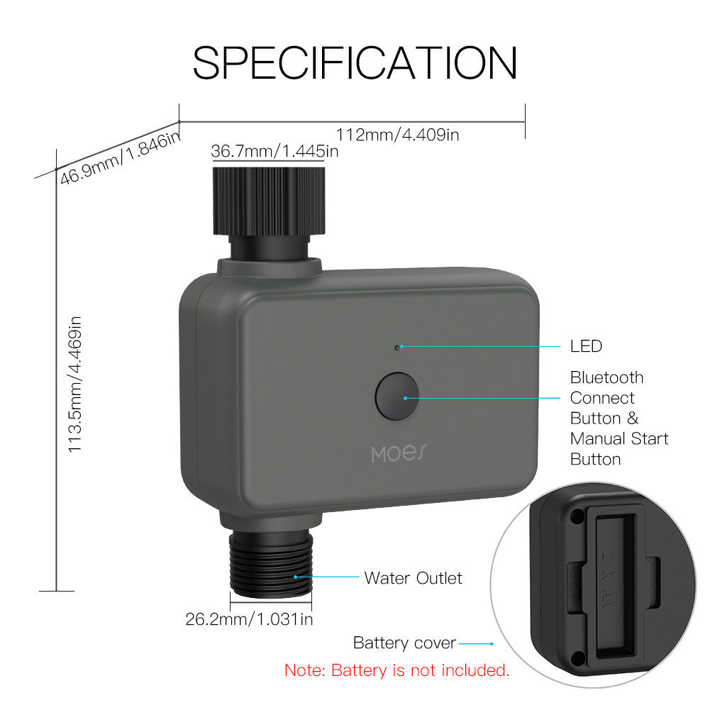 Bluetooth Smart Garden Irrigation Timer – App-Controlled Sprinkler with Auto & Manual Modes