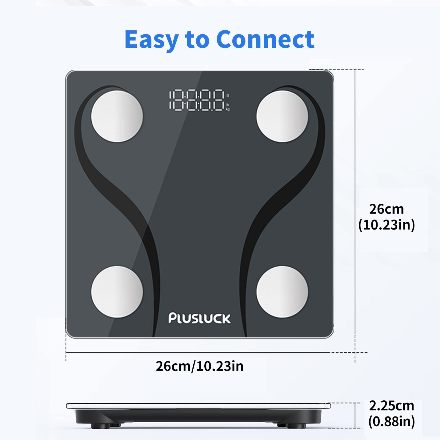 Plusluck Smart Scale – Bluetooth Digital Body Composition Monitor