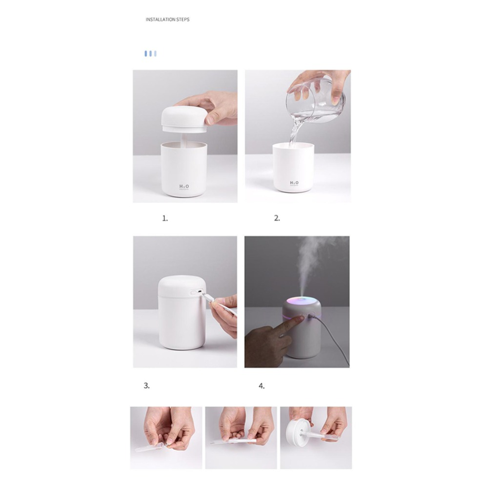 Portable Air Humidifier & Aroma Oil Diffuser