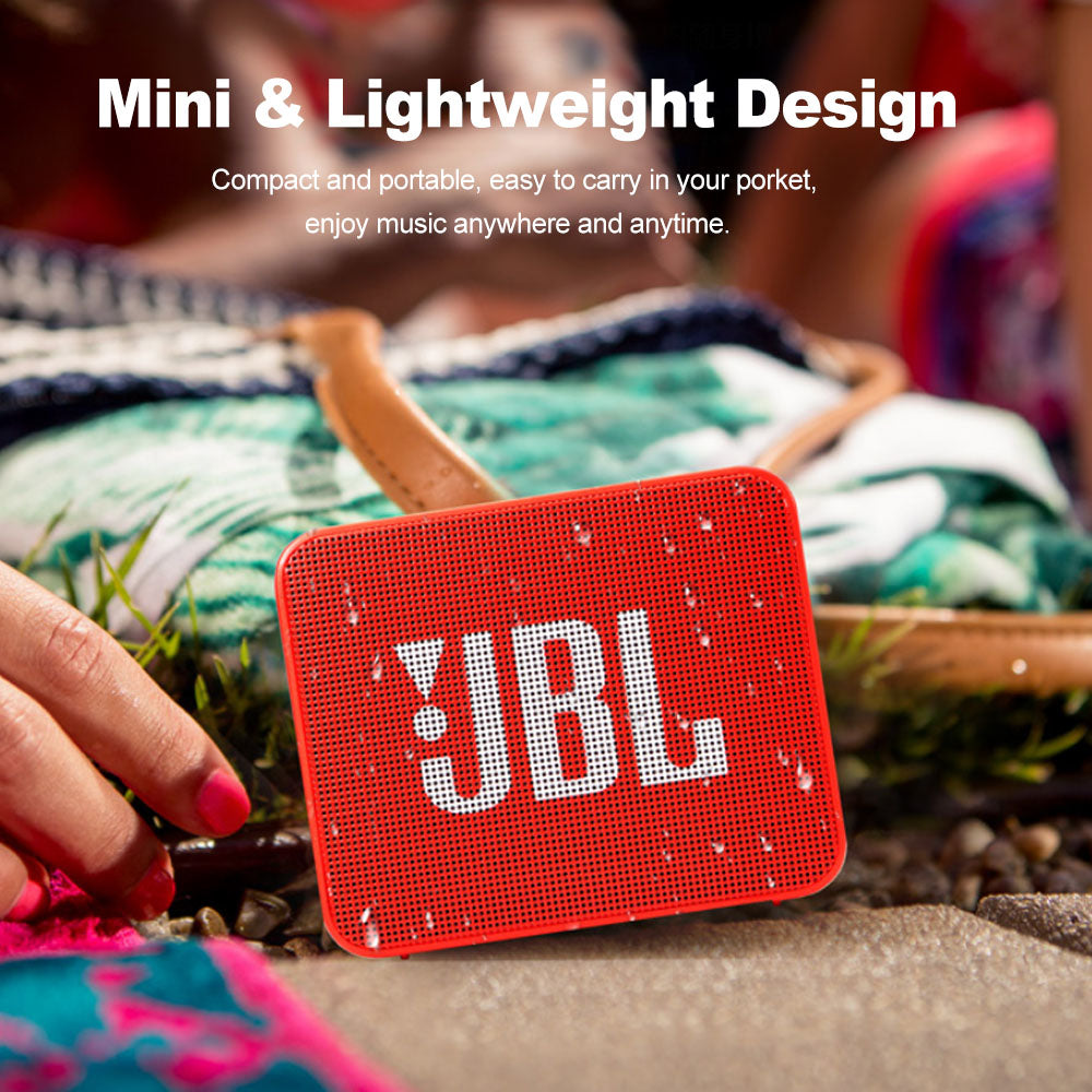 JBL GO 2 Wireless Bluetooth Speaker – IPX7 Waterproof with Built-In Mic