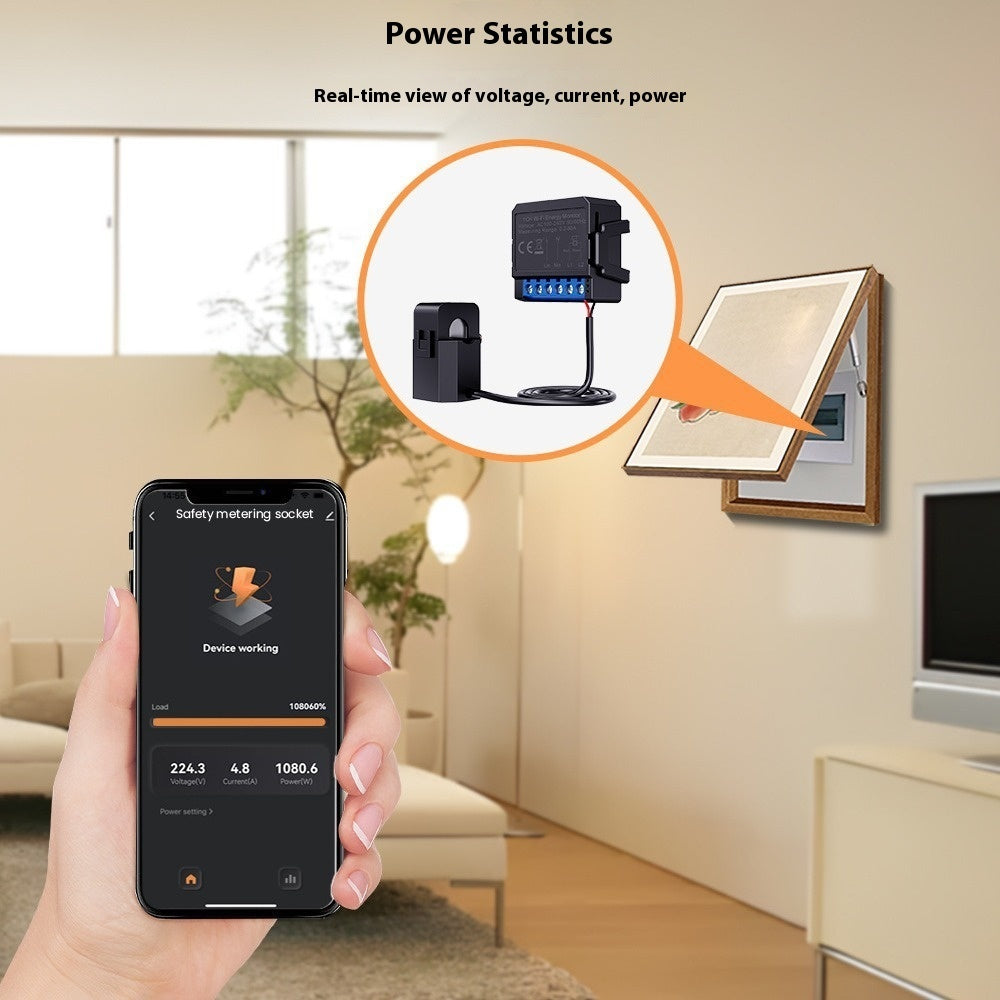 Smart On-Off WiFi Device with Electricity Monitoring