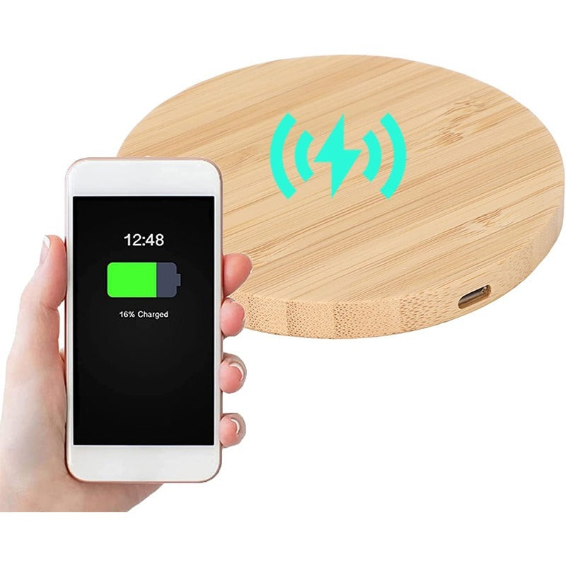 Bamboo Vertical Wireless Charging Stand