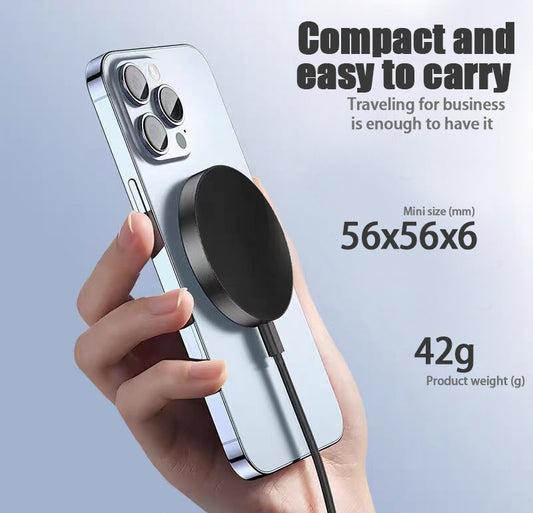 Qi2 Magnetic Wireless Charger – 15W Fast Charging for iPhone 12–16 Series (Compatible with MagSafe)