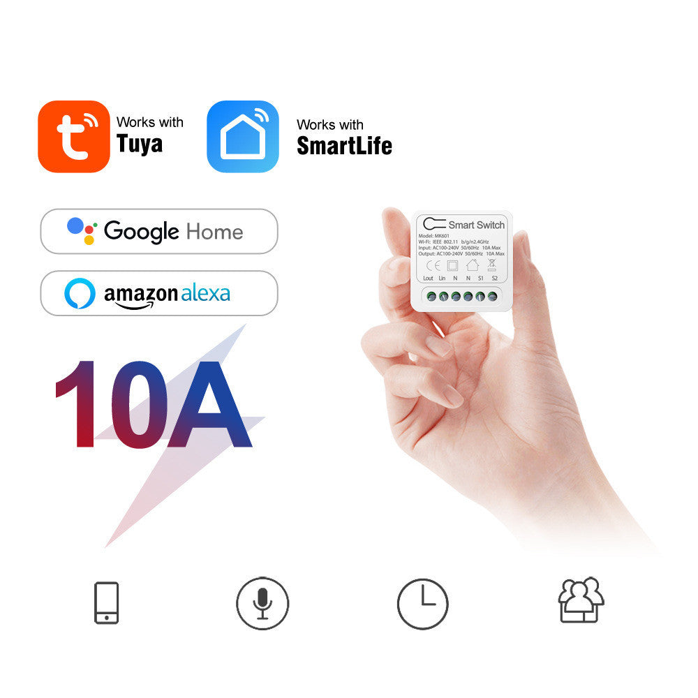 Smart WiFi Switch – Voice & App Control with Overload Protection