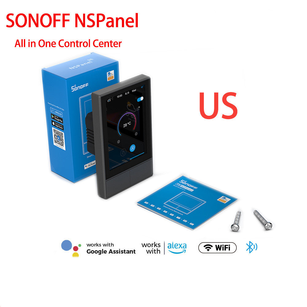 Smart Central Thermostat Panel – SONOFF NSPanel HMI Controller with App & Voice Control
