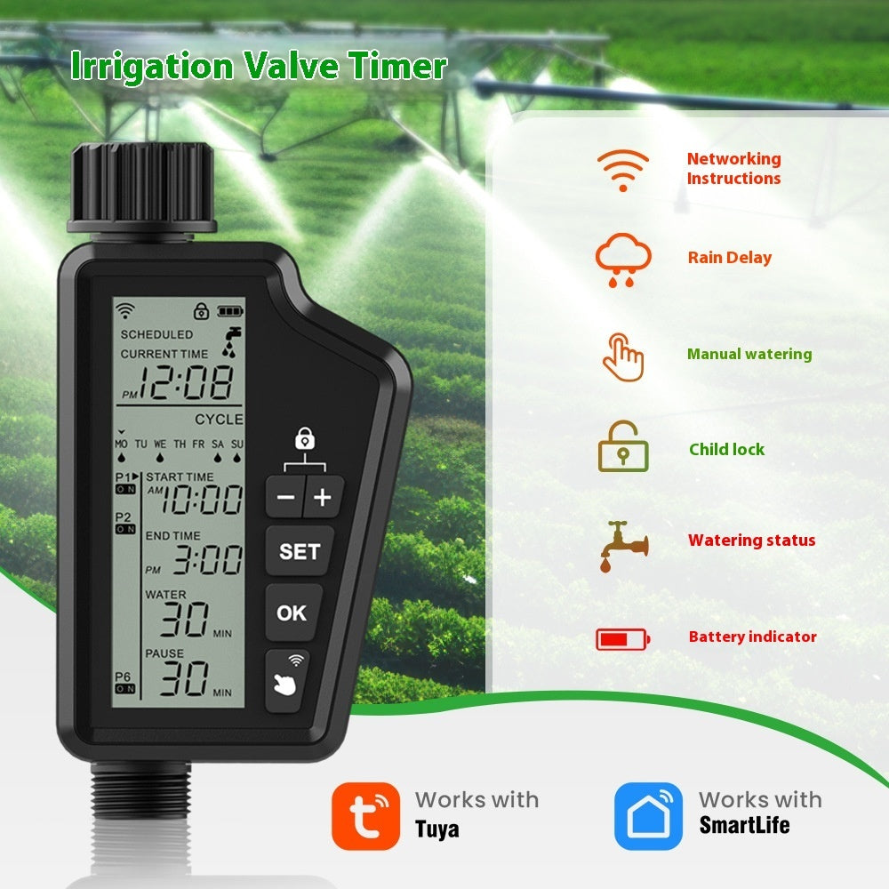 Smart WiFi Garden Irrigation Timer – Automatic Watering Device for Potted Plants & Outdoor Use