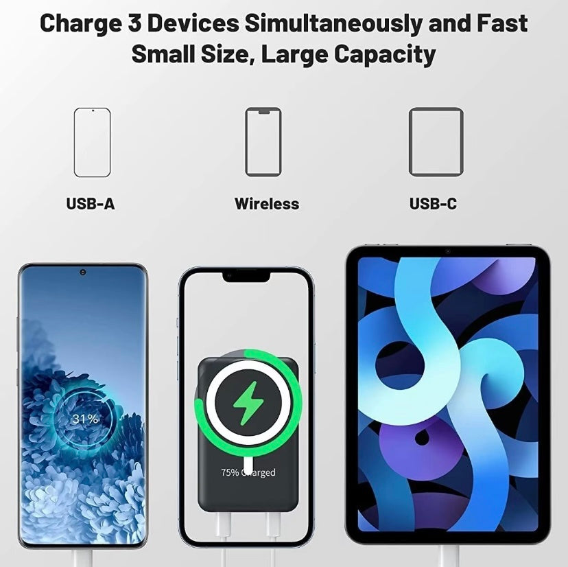 Power Bank Magnetic Portable Wireless Fast Charger (10000mAh)