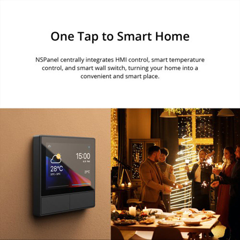 Smart Central Thermostat Panel – SONOFF NSPanel HMI Controller with App & Voice Control