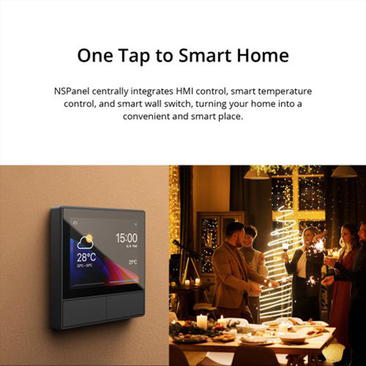 Smart Central Thermostat Panel – SONOFF NSPanel HMI Controller with App & Voice Control