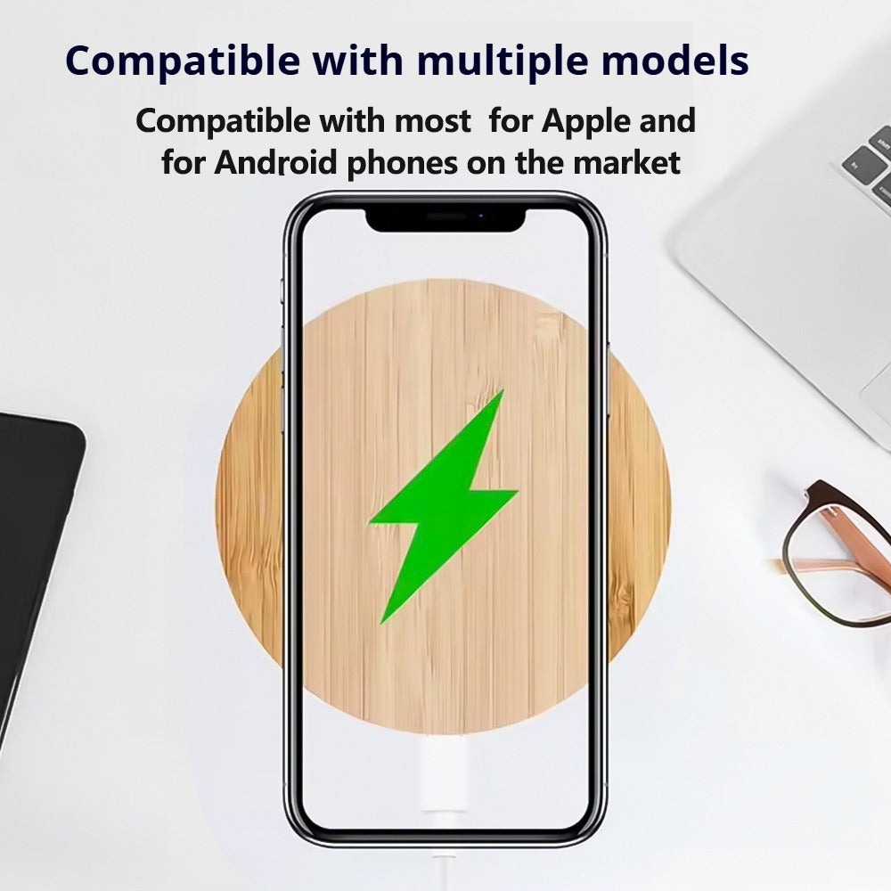 Bamboo Vertical Wireless Charging Stand