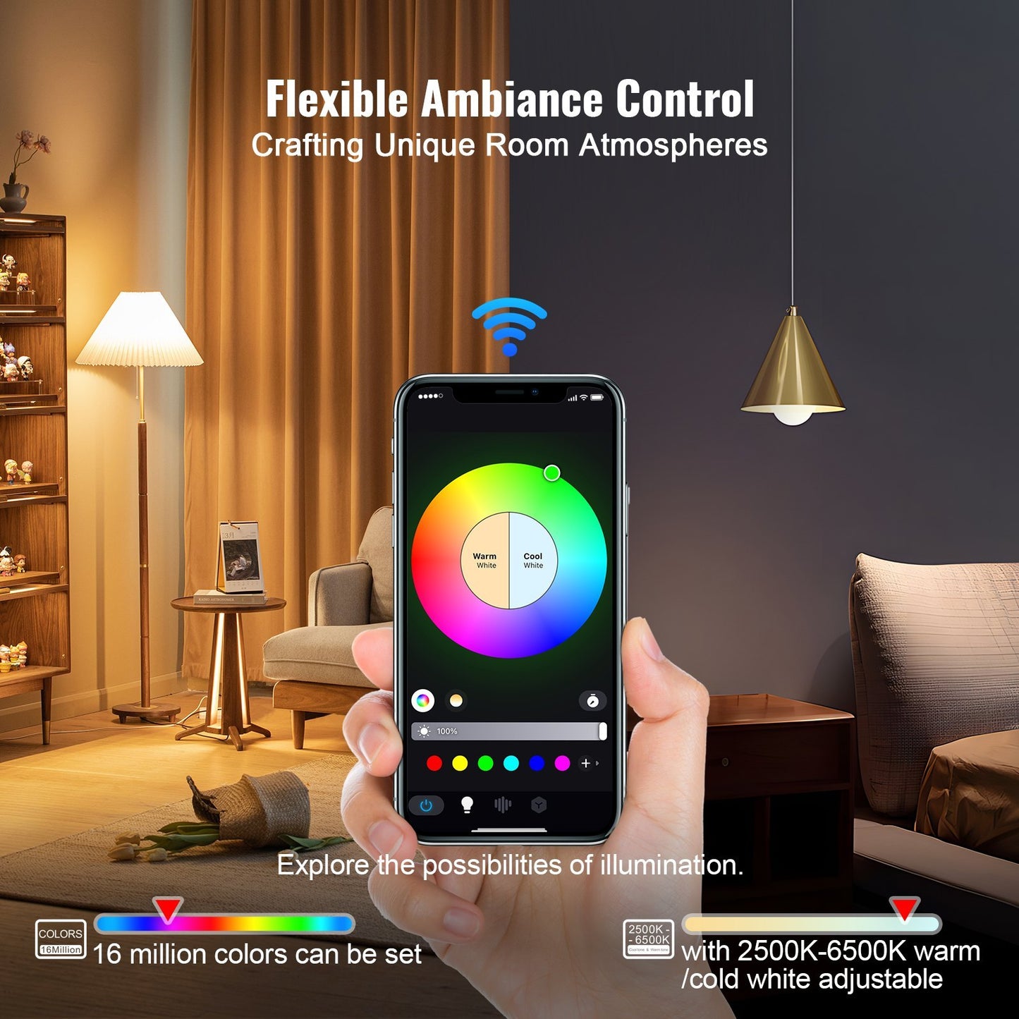 VEVOR Smart Light Bulbs (4-Pack) – Colorful Control at Your Command