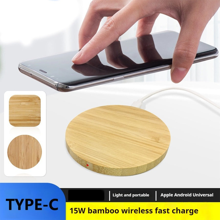 Bamboo Vertical Wireless Charging Stand