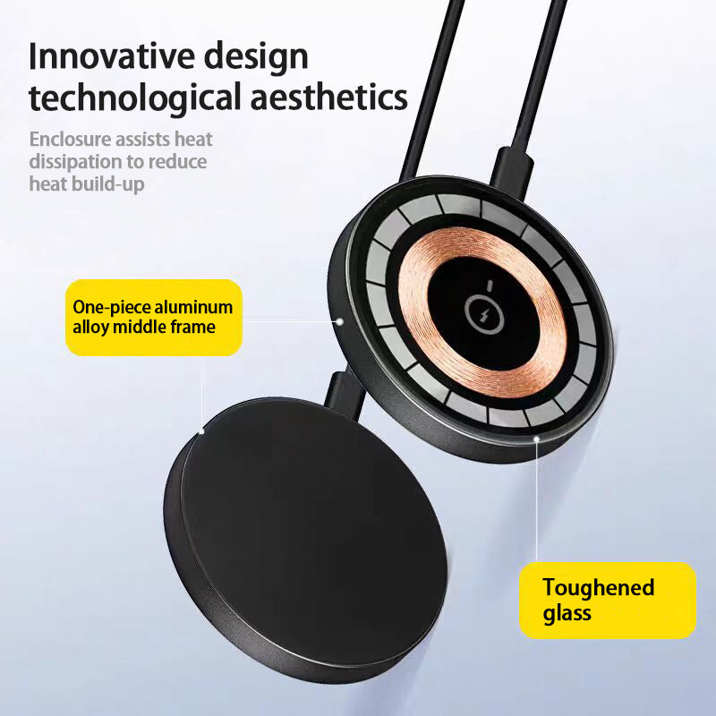 Qi2 Magnetic Wireless Charger – 15W Fast Charging for iPhone 12–16 Series (Compatible with MagSafe)