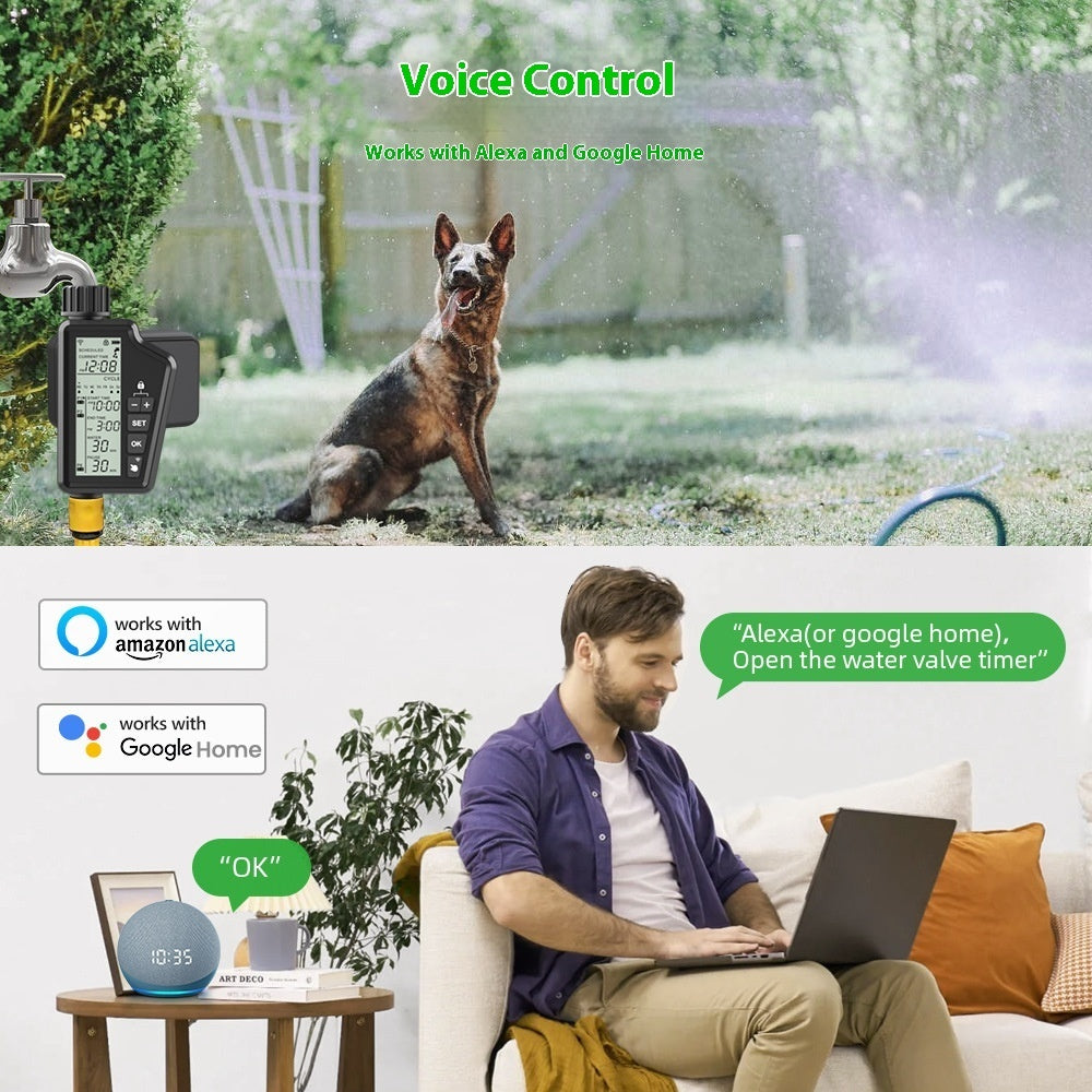 Smart WiFi Garden Irrigation Timer – Automatic Watering Device for Potted Plants & Outdoor Use