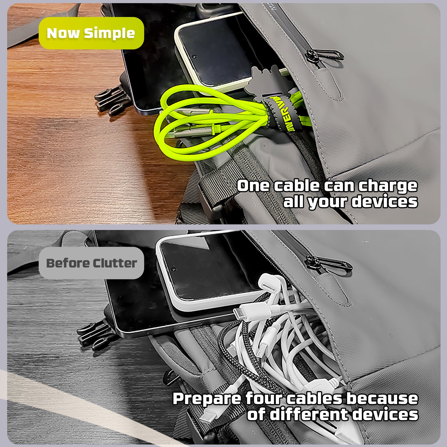 PWC240 Universal 4-in-1 Charging Cable (1.5m) – 240W Fast Charging