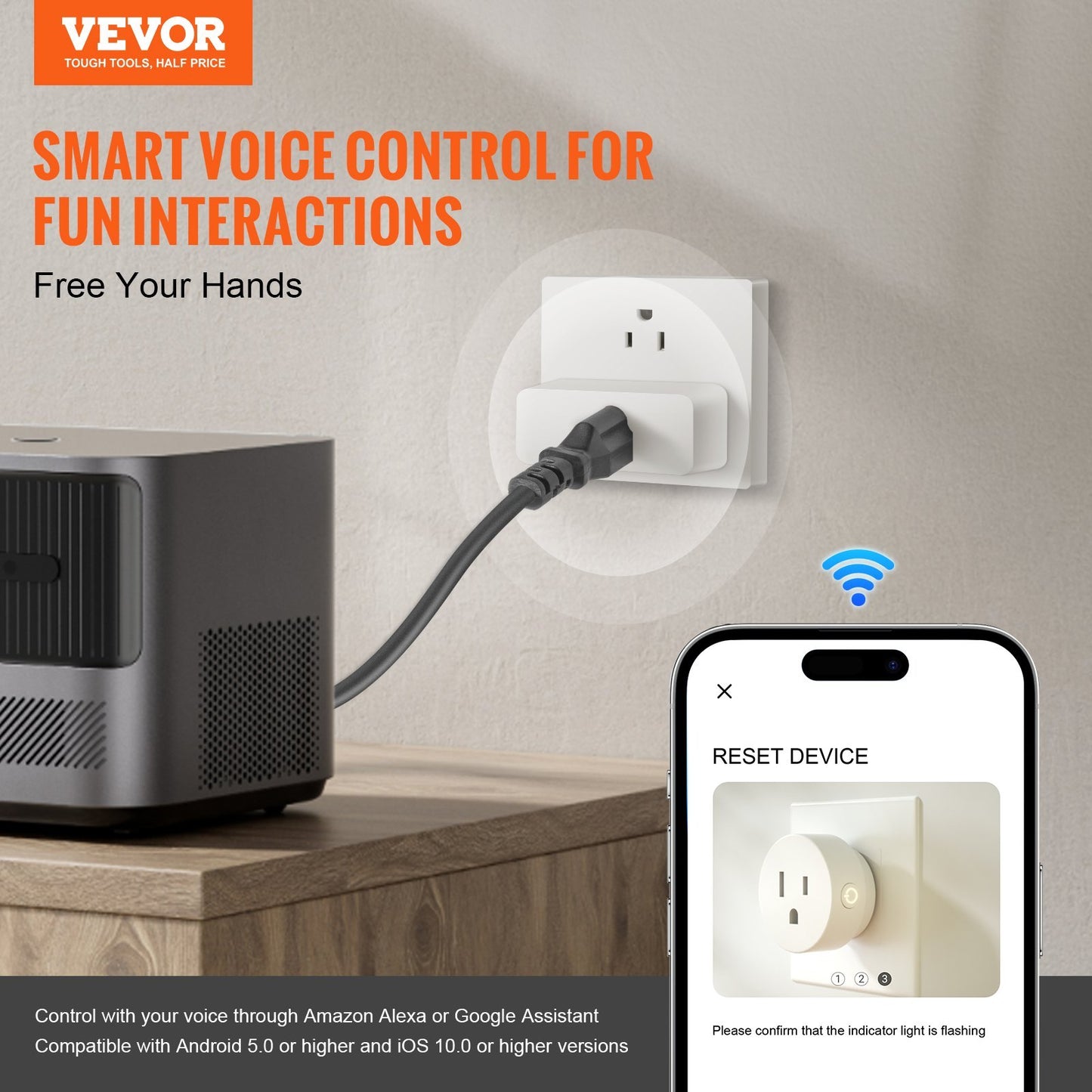 VEVOR Smart Plug (4-Pack) – Control Anytime, Anywhere