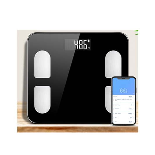 Smart Body Fat Scale – Bluetooth App Connected, Multi-Metric Analyzer (Black)